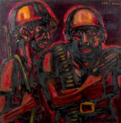 Colin Moss (British, 1914-2005) Soldiers