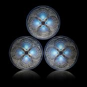 René Lalique Three 'Coquilles No. 4' plates, designed 1924