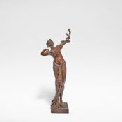 Attributed to Fredrich Goldscheider 'Snake Dancer', sculpture, circa 1900