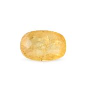 NO RESERVE - AN UNMOUNTED UNHEATED YELLOW SAPPHIRE cushion cut, 4.76 carats. Accompanied by a